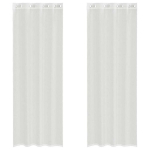 Voile kardinad koos r&otilde;ngastihenditega 2 tk Valge CFE3486245