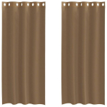 Voile kardinad koos r&otilde;ngastihenditega 2 tk Helepruun CFE4966738
