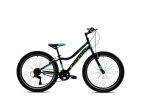 Laste jalgratas Capriolo Diavolo 24", must/roheline