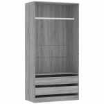 riidekapp, hall Sonoma tamm, 100 x 50 x 200 cm, tehispuit CFE131826
