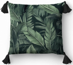 Dekoratiivne padi 45x45 lilleline Boho roheline