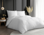 Damaski voodipesu 160x200 hotellitriip 4mm valge
