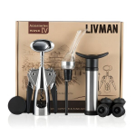 Veini tarvikute komplekt &ndash; korkt&otilde;mmits, vaakumpump ja veinikorgid LIVMAN H302