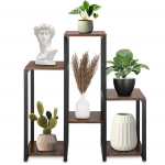 Metallist lillestatiiv 6 riiuliga Springos GA0208 79 cm lava must, tumepruun