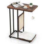 Kassikujuline k&otilde;rvalaud, C-kujuline kassipuu kraapimislauaga, 20" x 12" x 25", rustikaalne pruun