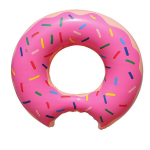 IVY Inflatable Donut Bassu Ring Veekork lastele ja t&auml;iskasvanutele Roosa