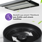 Viоks.pro s&uuml;sinikfilter Akpo 90 &otilde;hupuhasti filtri asenduseks, aktiivs&uuml;si - &uuml;mmargune filter &otilde;hupuhastile Wk-4 Dandys Rustica Wk-5 Wk-7 Wk-light ja aktiivs&ouml;efilter