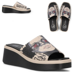 Naiste nahast platvormi elegantsed mugavad beežid Filippo flip-flops 36 37 38 38 39 40 41
