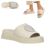 Naiste nahast platvormi elegantsed mugavad beežid Filippo flip-flops 36 37 38 38 39 40 41