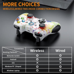 Belaidis m&auml;ngimas&uuml;steemikas, m&otilde;eldud Windows 7 8 10 11 PC / PS3 / Android / Switch / Steam Deck, kahe korduse vibratsiooniga m&auml;ngimas&uuml;steemikas, vairu, su turbo, vabakontrastsetega m&auml;ngimas&uuml;steemikas kompiuterim&auml;ngudele.