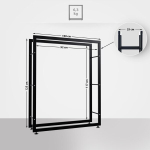 Kaminapu hoidik Keri V2 25x100x125, Juoda