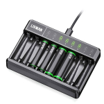 8 patarei (AA/AAA) kiireks laadimiseks m&otilde;eldud USB-C sisendiga akulaadija LIVMAN SW-8N