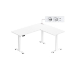 Reguleeritav laud, VASAGLE LSD264K01, 140x160 cm, Pilvevalge-Mattvalge