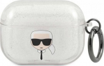 Karl Lagerfeldi &uuml;mbris AirPods Pro jaoks KLAPUKHGS h&otilde;bedane s&auml;ra Karli pea