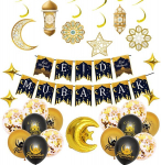 Eid Mubaraki kaunistused, rippuvad kaunistused, pidulik b&auml;nner, Ramadani festivali kaunistus, islami, moslemi