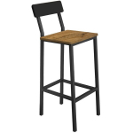 Baaritooli, Begryf, 30x40x90 cm, helepruun, seljatoega, leppa