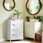 Vannitoakapp, Badezimmerschrank, 35 x 65 x 90 cm, Pilvevalge