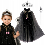 Printsessi kost&uuml;&uuml;m mantel Crown Wand Disguise Halloween Ball Set