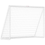 Jalgpalliv&auml;rav, vastupidav v&otilde;rk, plastikraam, kinnitusvaiad, 240L x 90S x 180K cm, valge, Balta