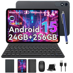Tahvelarvuti TABWEE T60 Pro 13.4" FHD, 1920*1200, 24GB RAM, 256GB ROM, 2TB SD, Al 8MP + 16MP kaamerad, Android 15, 10000 mAh, 5G WiFi