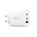 j5looge 65 W GaN USB-C 3-pordiline laadija