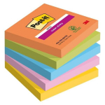Post-it v&auml;rvikleebised - 3M - Super Sticky - 76 x 76 mm - 5 tk - 90 lehte