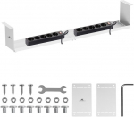 K&auml;epideme kaablid - MACLEAN - MC-107 W - Valge - V&auml;rvitud teras - Max. koormus 5kg