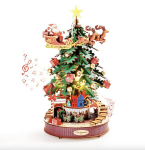 Muusikaline 3D puidust konstruktor Christmas Melody Tree