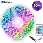 USB RGB LED riba koos Bluetooth-&uuml;hendusega, 10m, nutikas valgusriba, mitmev&auml;rviline LED-valgustus, dekoratiivne valgustus.