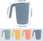 Purunematud tassid sangaga 4 tk, matkamiseks m&otilde;eldud plasttopside komplekt, 350 ml