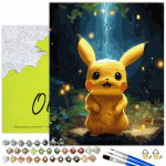 Numbritega maalimise komplekt 40x50 cm, Pikachu v&auml;lguga, Oh-art, ANG972