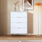 Kummut 4 sahtliga, 60*34*91cm hoiukastiga, valge