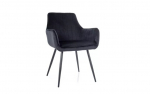 2 tooli komplekt Signal Meble Velvet, must