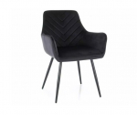 2 tooli komplekt Signal Meble Fig Velvet, must
