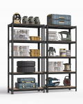 Komplektis 2 tk. metallist hoiuriiulid, 180x90x40cm, 5 riiulit