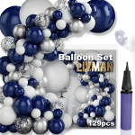 &Otilde;hupallivanikute komplekt erinevateks pidustusteks LIVMAN 011 koos &otilde;hupallipumbaga, 129 osa