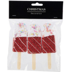 J&otilde;ulupuu m&auml;nguasjad, plast, 11,5 cm, 3tk