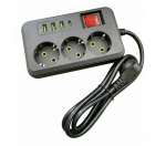 Happy people andy 2m. pikendusjuhe 3 pistikupesaga ja lisapesadega