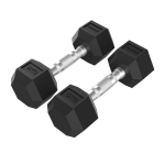 Hantlid TUNTURI Platinum Hex Rubber Dumbbell, 2x 5kg