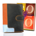 Naturaalnahast rahakott meestele Harvey Miller, must