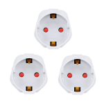 Reisiadapter EU &rarr; UK, valge, 3 tk