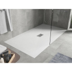 Ristk&uuml;likukujuline Du&scaron;ialus Mexen Hugo SMC, 150 x 100 cm, White+Inox