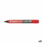 P&uuml;siv Markeerija - PILOT - SCA 100 - Peen/Keskmine Teravik - 12 T&uuml;kki - Punane