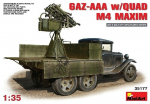 Liimitav mudel MiniArt 35177 Gaz-AAA w/QUAD M4 Maxim 1/35