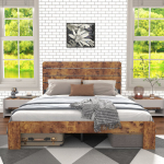 Voodi 140*200cm, kaheinimesevoodi, rauast voodiraam, pruun
