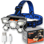 USB-laetav pealamp LIVMAN L-T10 LED 5 LED-i ja 4 valgustusrežiimiga, 300mAh, 300 luumenit