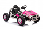 &Uuml;hekohaline laste elektriauto Buggy A8812, must/roosa
