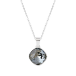 Naiste kaelakee DiamondSky "Glare II (Silver Night)" Swarovski kristallidega