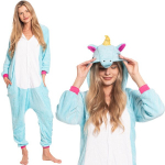 Naiste &uuml;hes t&uuml;kis Kigurumi pidžaama Onesie Kost&uuml;&uuml;m Pegasus Sinine 145-155 cm S, S