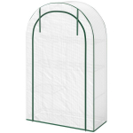 Minikasvuhoone, 4-astmeline kasvuhoone plastikkattega, kantav, rulluks, 100 x 45 x 160 cm, valge, Balta